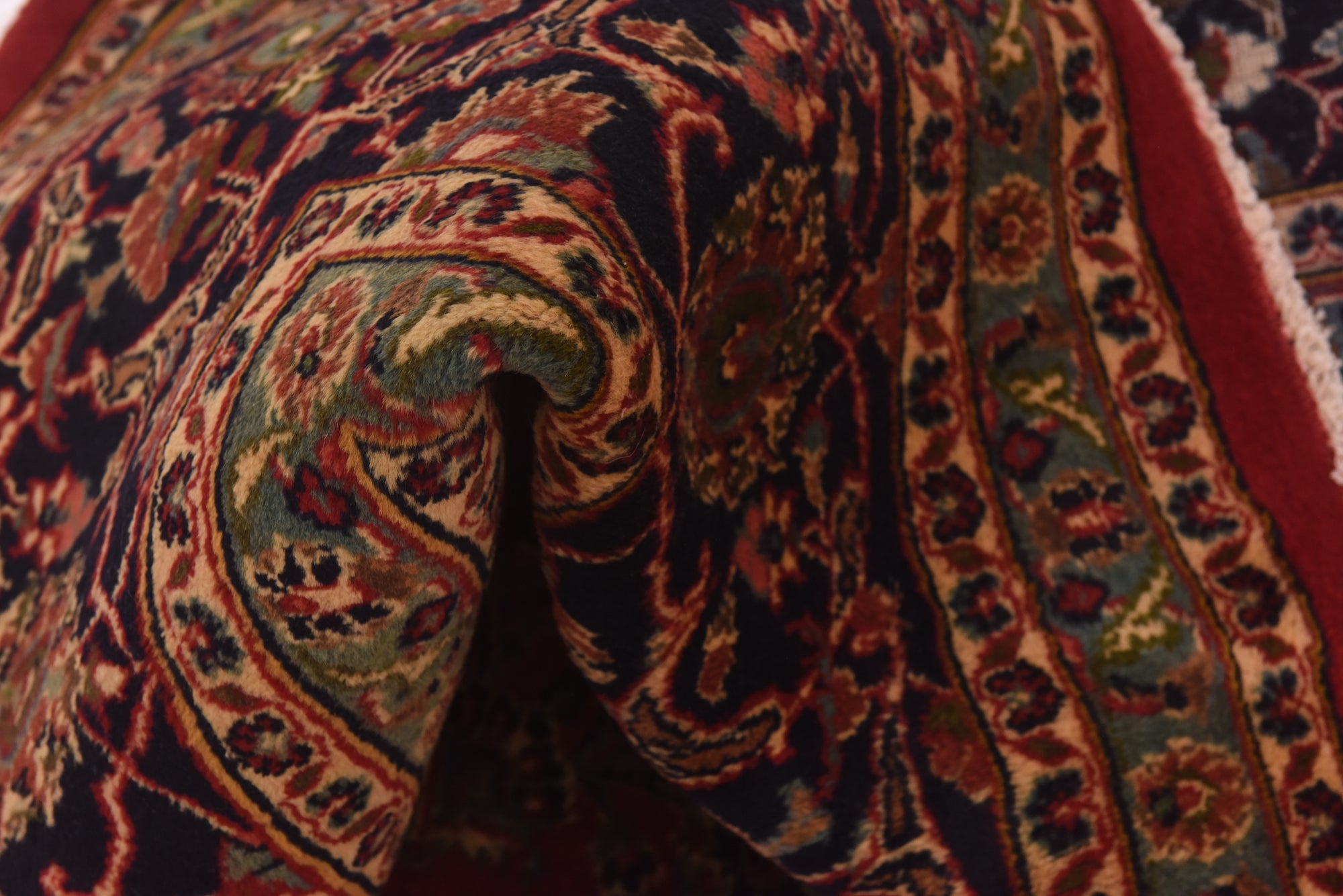 9' 8 x 12' 9 Hand Knotted Mashad Persian Wool Rug