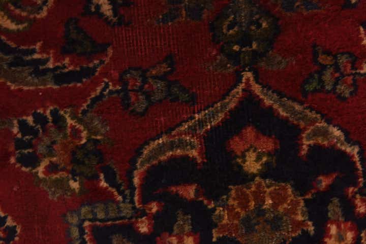 9' 8 x 12' 9 Hand Knotted Mashad Persian Wool Rug