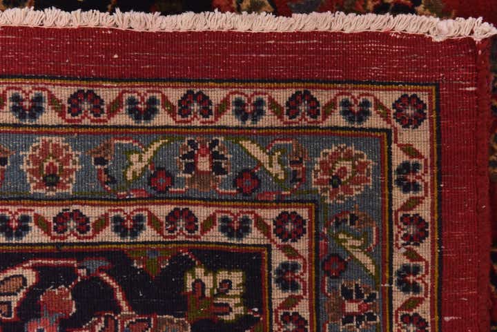 9' 8 x 12' 9 Hand Knotted Mashad Persian Wool Rug