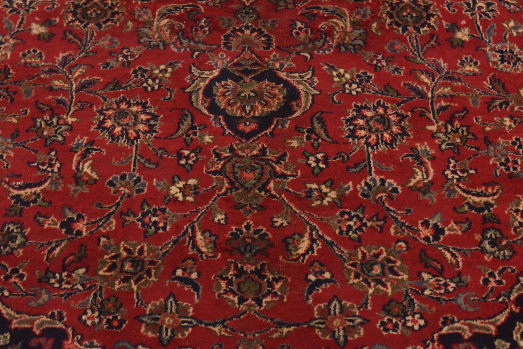 9' 8 x 12' 9 Hand Knotted Mashad Persian Wool Rug