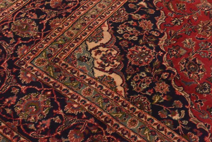 9' 8 x 12' 9 Hand Knotted Mashad Persian Wool Rug