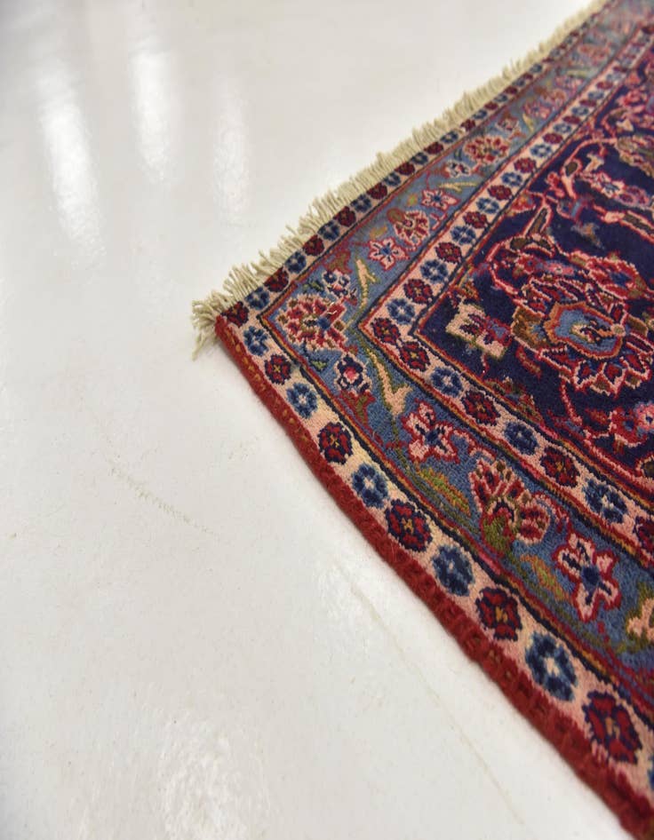Detail image of 9' 5 x 12' 5 Hand Knotted Mashad Persian Wool Rug