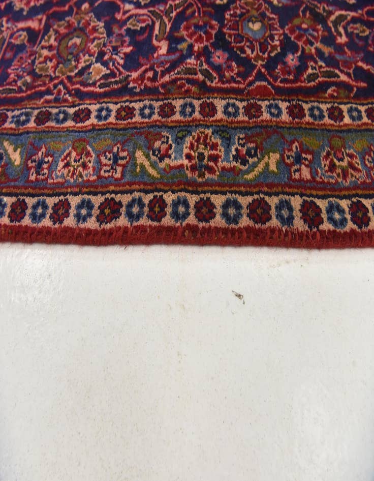 Detail image of 9' 5 x 12' 5 Hand Knotted Mashad Persian Wool Rug