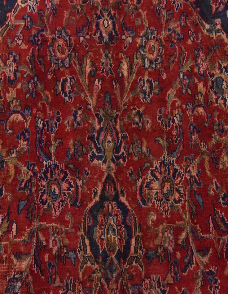 Detail image of 9' 5 x 12' 5 Hand Knotted Mashad Persian Wool Rug