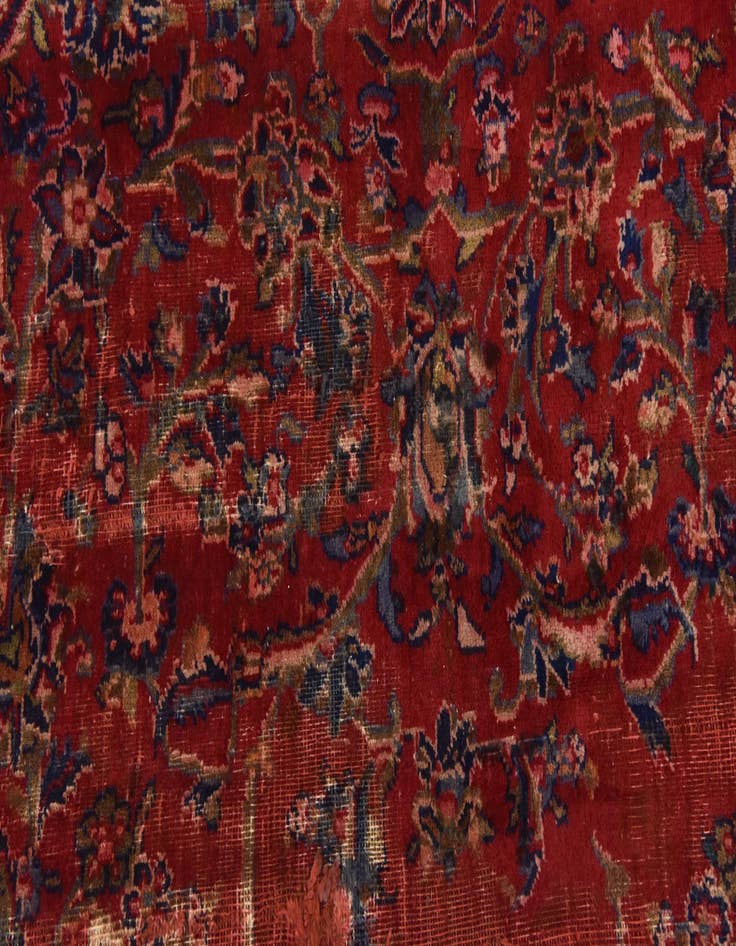 Detail image of 9' 5 x 12' 5 Hand Knotted Mashad Persian Wool Rug