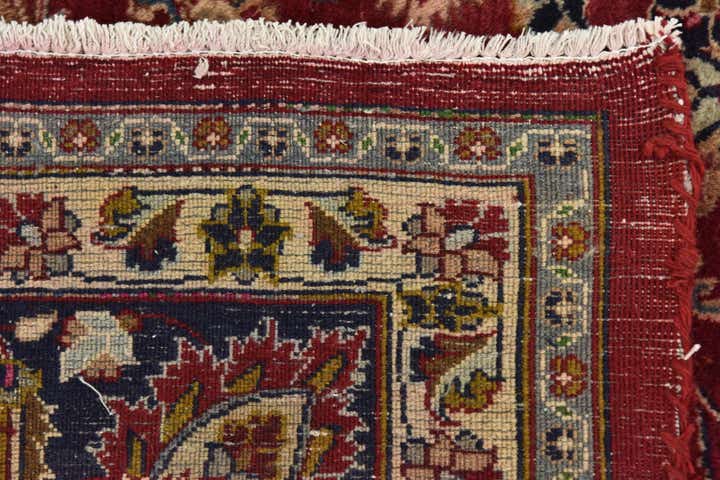 9' 9 x 13' 1 Hand Knotted Mashad Persian Wool Rug