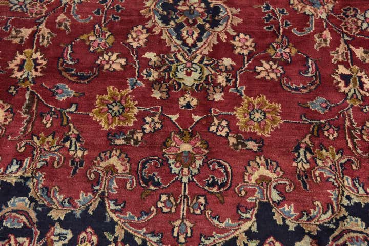 9' 9 x 13' 1 Hand Knotted Mashad Persian Wool Rug