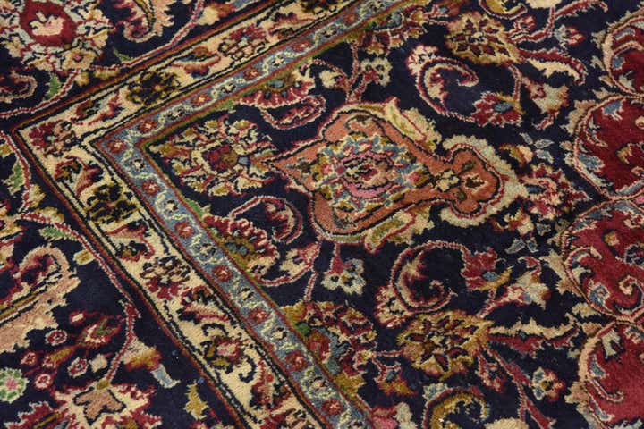 9' 9 x 13' 1 Hand Knotted Mashad Persian Wool Rug