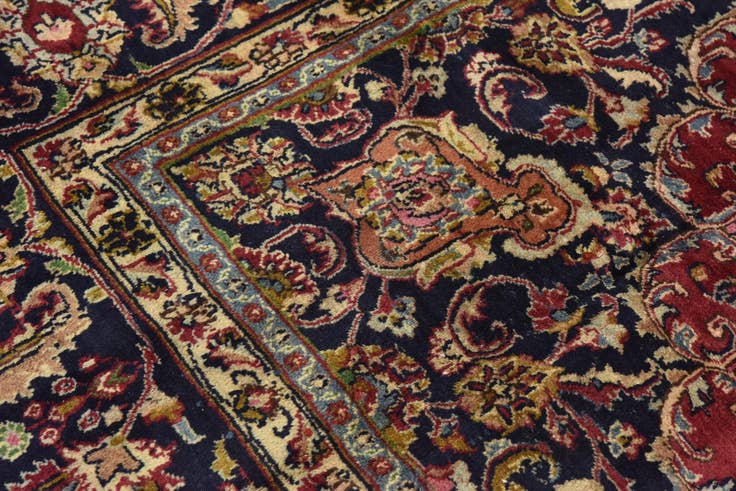Detail image of 9' 9 x 13' 1 Hand Knotted Mashad Persian Wool Rug