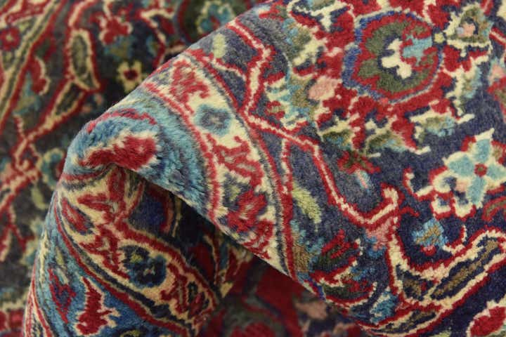 9' 7 x 12' 9 Hand Knotted Mashad Persian Wool Rug