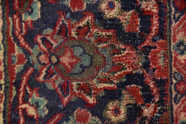9' 7 x 12' 9 Hand Knotted Mashad Persian Wool Rug