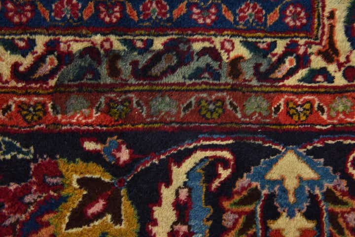 9' 8 x 13' Hand Knotted Mashad Persian Wool Rug
