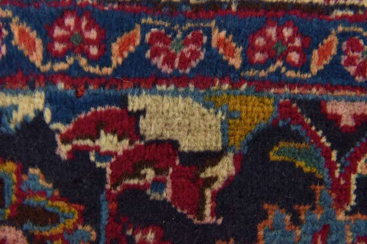 9' 8 x 13' Hand Knotted Mashad Persian Wool Rug