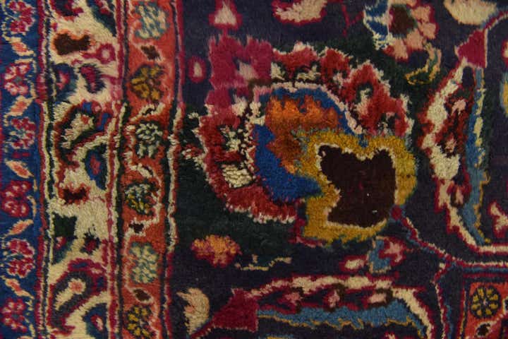 9' 8 x 13' Hand Knotted Mashad Persian Wool Rug
