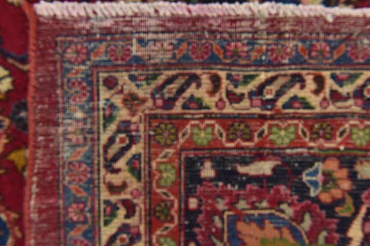 9' 8 x 13' Hand Knotted Mashad Persian Wool Rug