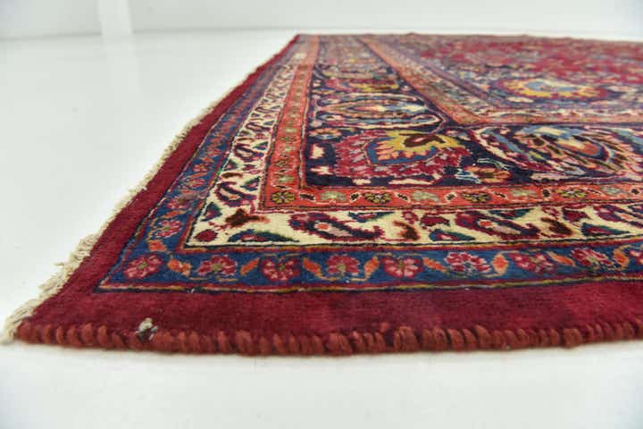 9' 8 x 13' Hand Knotted Mashad Persian Wool Rug