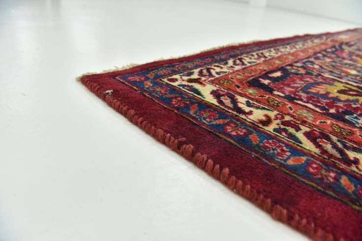 Detail image of 9' 8 x 13' Hand Knotted Mashad Persian Wool Rug