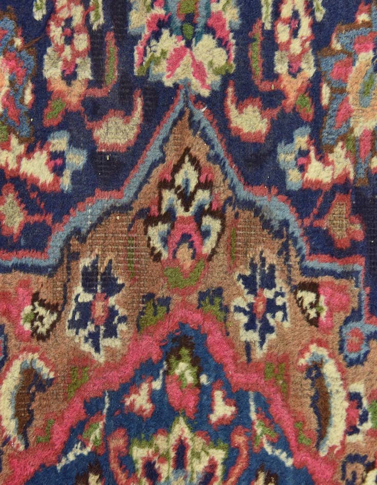 Detail image of 9' 7 x 12' 8 Hand Knotted Mashad Persian Wool Rug
