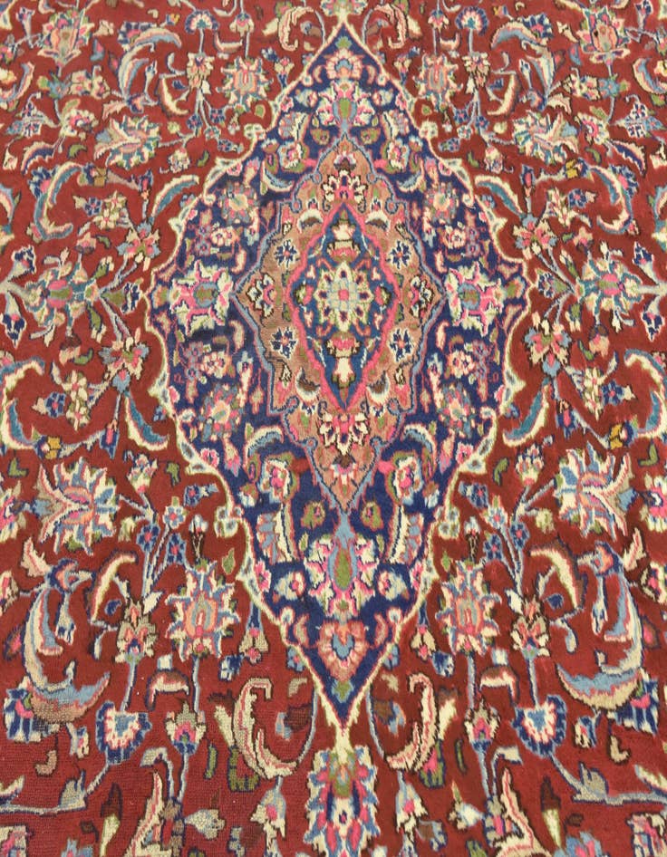 Detail image of 9' 7 x 12' 8 Hand Knotted Mashad Persian Wool Rug