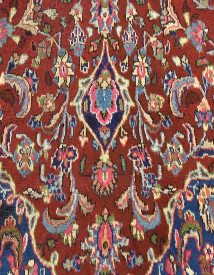 Detail image of 9' 7 x 12' 8 Hand Knotted Mashad Persian Wool Rug