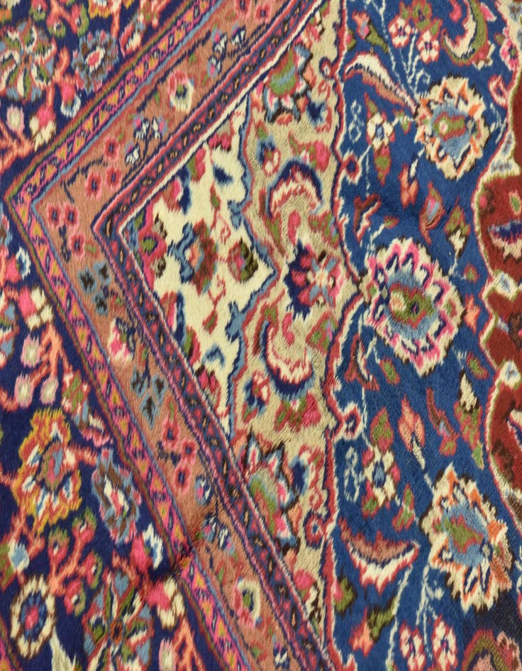 Detail image of 9' 7 x 12' 8 Hand Knotted Mashad Persian Wool Rug