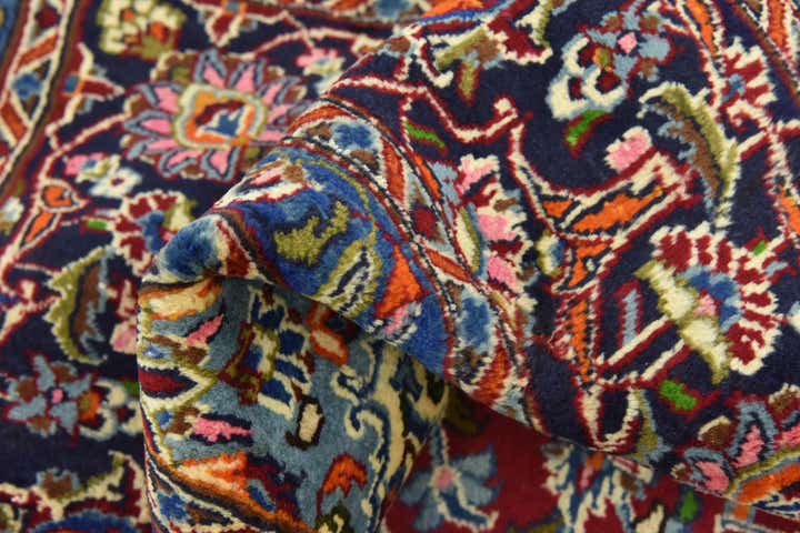 9' 7 x 12' 2 Hand Knotted Mashad Persian Wool Rug