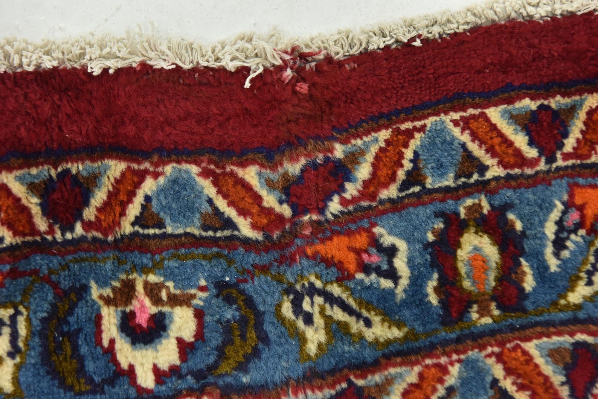 9' 7 x 12' 2 Hand Knotted Mashad Persian Wool Rug