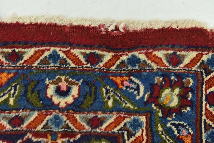 9' 7 x 12' 2 Hand Knotted Mashad Persian Wool Rug