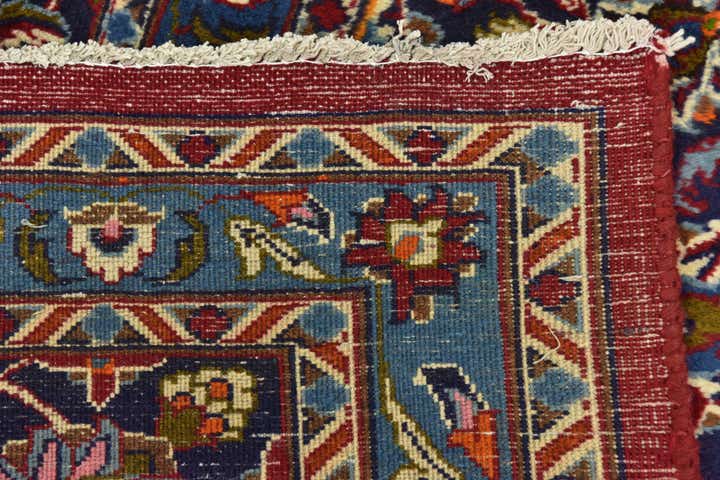 9' 7 x 12' 2 Hand Knotted Mashad Persian Wool Rug