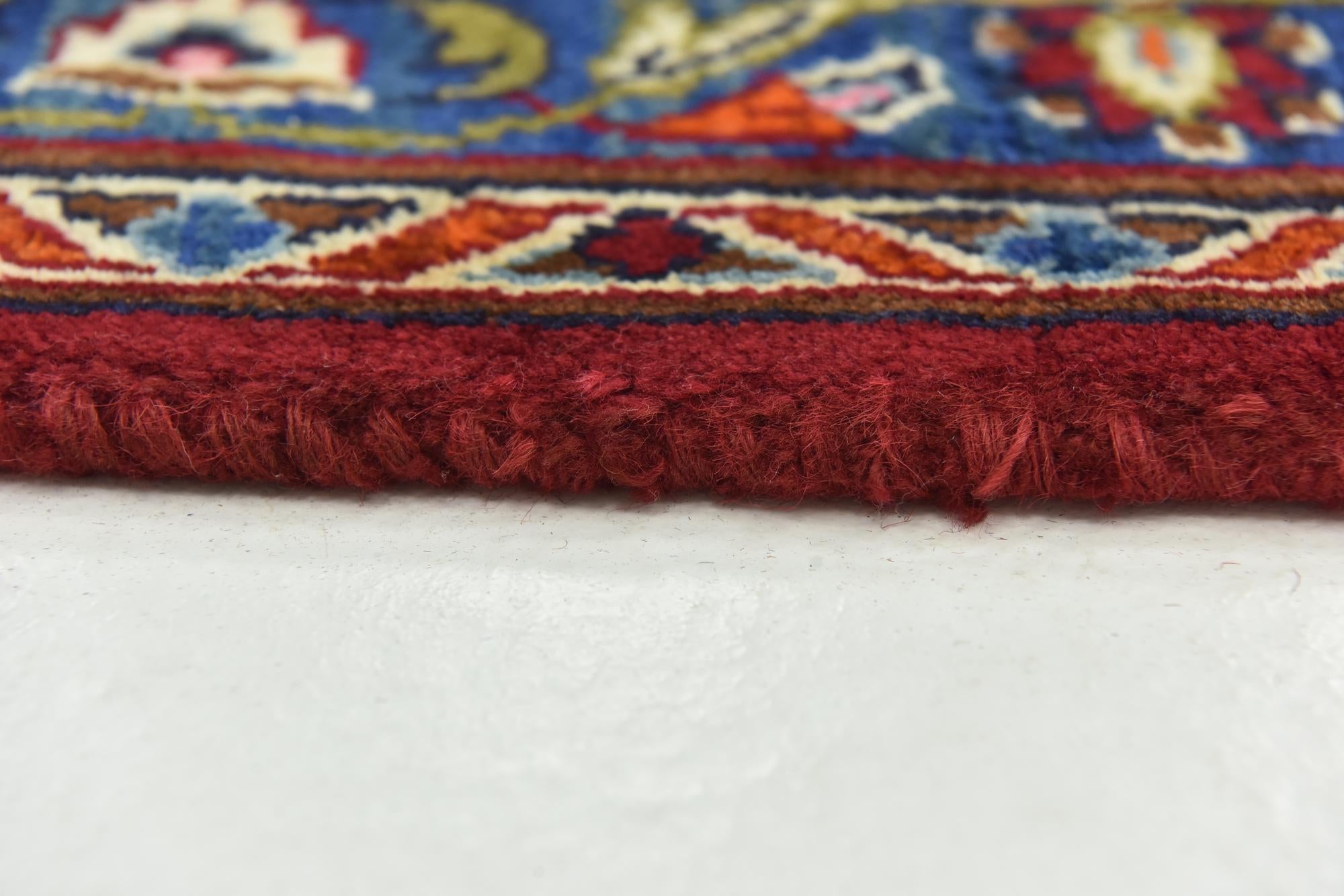 9' 7 x 12' 2 Hand Knotted Mashad Persian Wool Rug