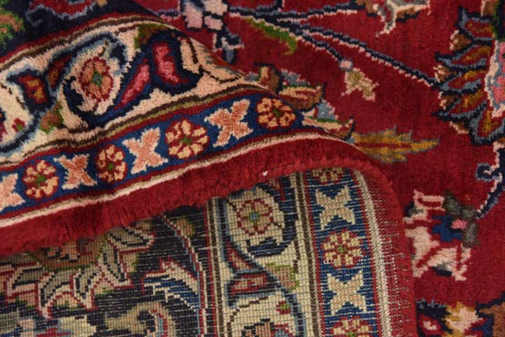 9' 4 x 12' 9 Hand Knotted Mashad Persian Wool Rug
