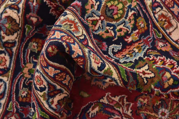 9' 4 x 12' 9 Hand Knotted Mashad Persian Wool Rug