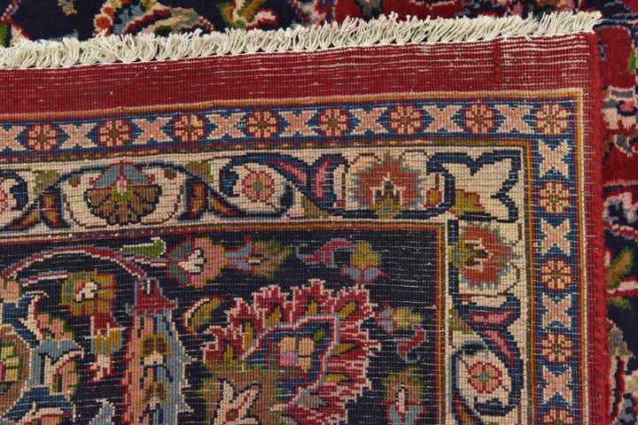 9' 4 x 12' 9 Hand Knotted Mashad Persian Wool Rug