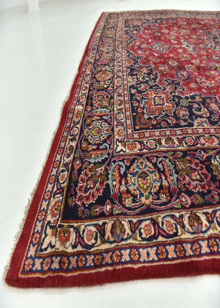 9' 4 x 12' 9 Hand Knotted Mashad Persian Wool Rug