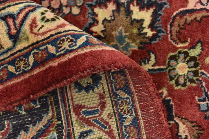 9' 7 x 12' 10 Hand Knotted Mashad Persian Wool Rug