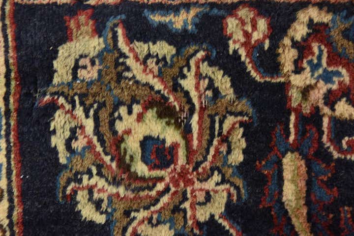 9' 7 x 12' 10 Hand Knotted Mashad Persian Wool Rug