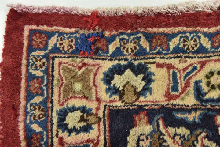 9' 7 x 12' 10 Hand Knotted Mashad Persian Wool Rug