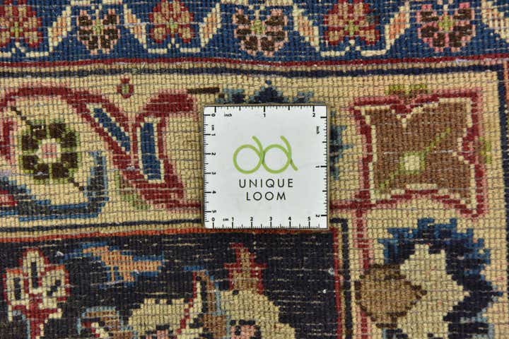 9' 7 x 12' 10 Hand Knotted Mashad Persian Wool Rug