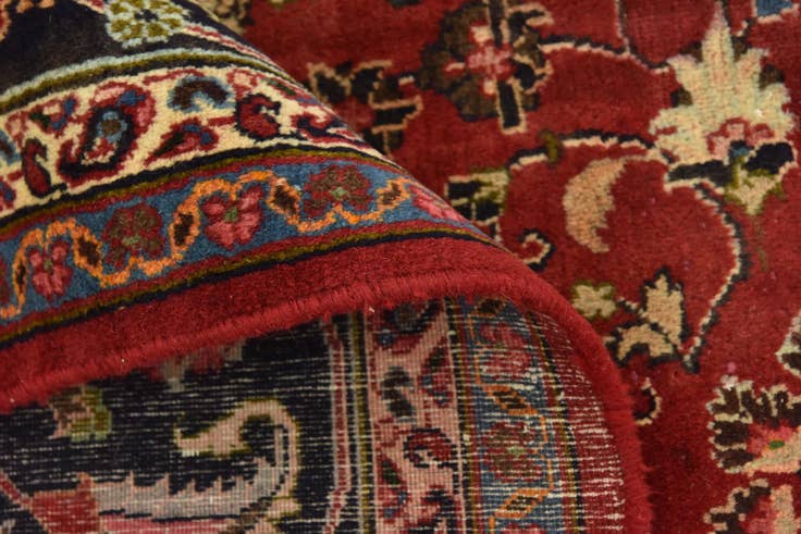 Detail image of 9' 9 x 12' 10 Hand Knotted Mashad Persian Wool Rug