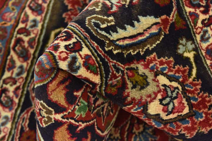 9' 9 x 12' 10 Hand Knotted Mashad Persian Wool Rug