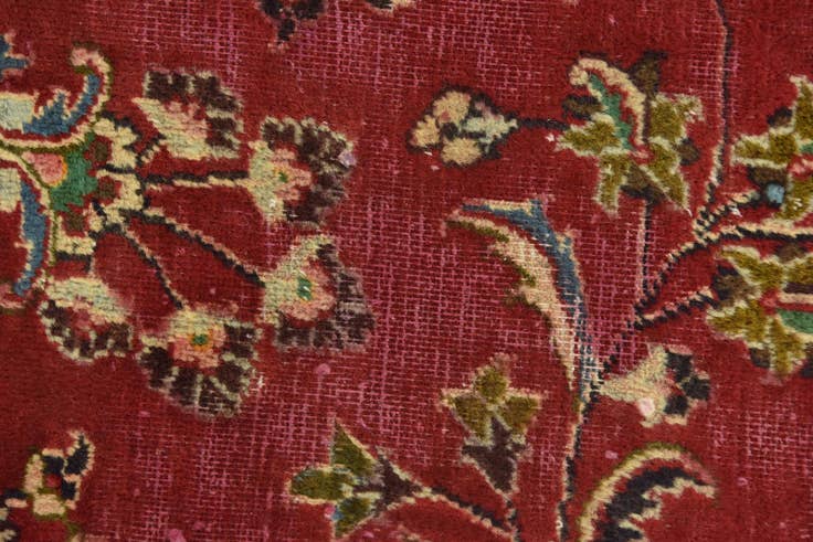 Detail image of 9' 9 x 12' 10 Hand Knotted Mashad Persian Wool Rug