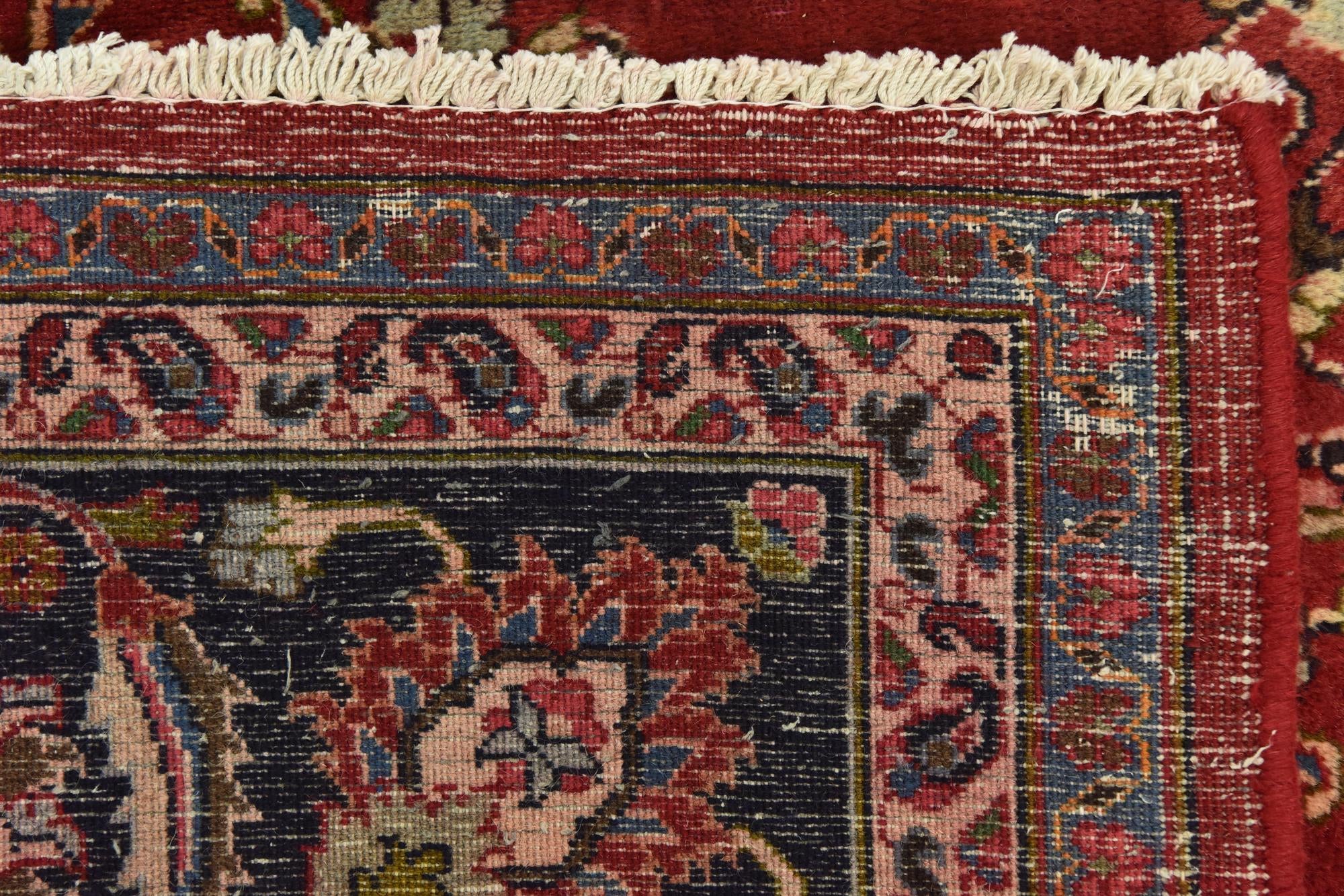 9' 9 x 12' 10 Hand Knotted Mashad Persian Wool Rug