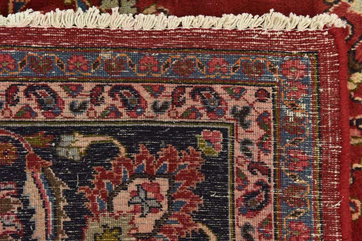 9' 9 x 12' 10 Hand Knotted Mashad Persian Wool Rug