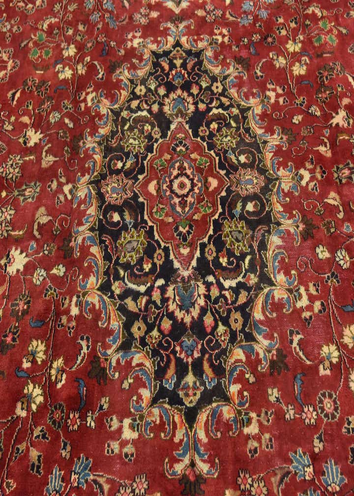 9' 9 x 12' 10 Hand Knotted Mashad Persian Wool Rug