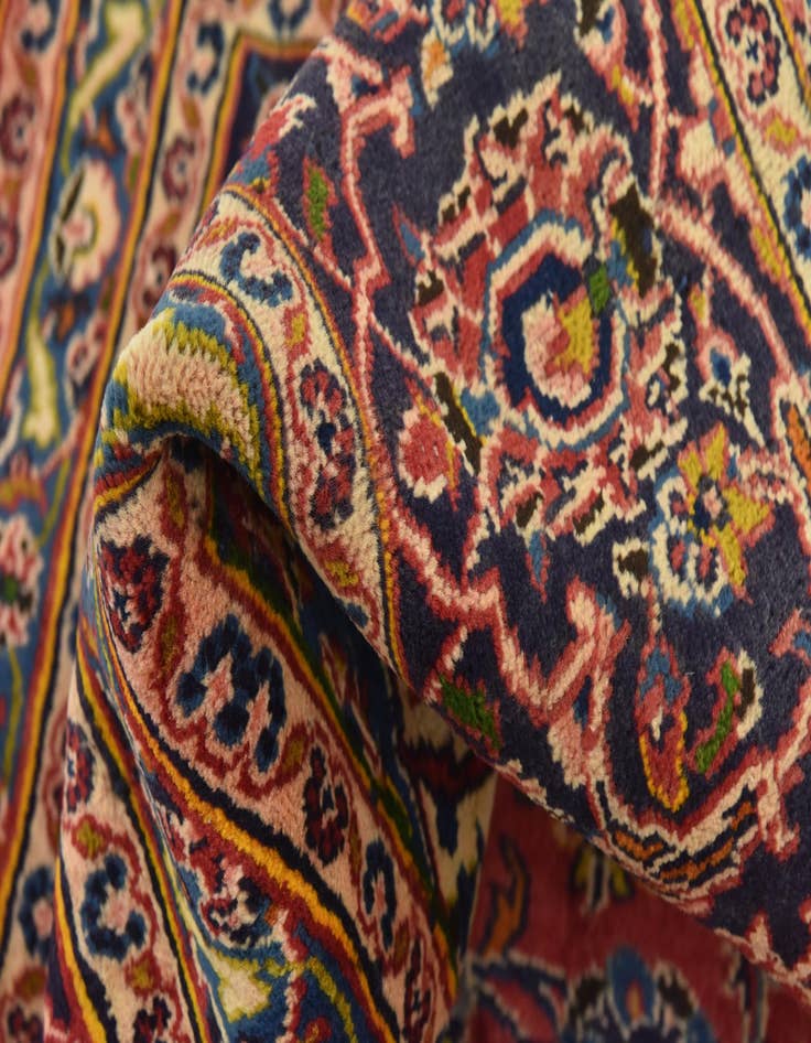 Detail image of 9' 6 x 12' 6  Hand Knotted Mashad Persian Wool Rug