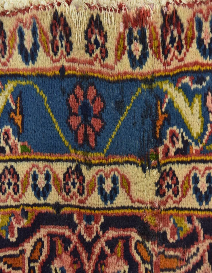 Detail image of 9' 6 x 12' 6  Hand Knotted Mashad Persian Wool Rug