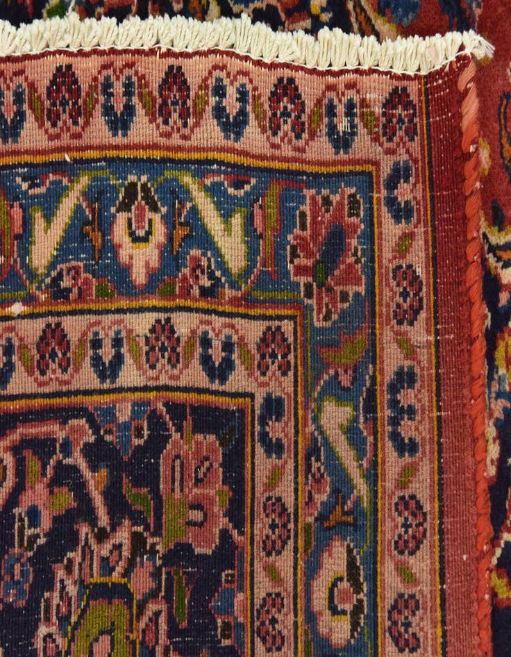 Detail image of 9' 6 x 12' 6  Hand Knotted Mashad Persian Wool Rug