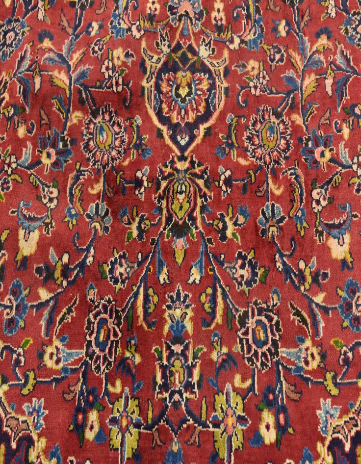 Detail image of 9' 6 x 12' 6  Hand Knotted Mashad Persian Wool Rug