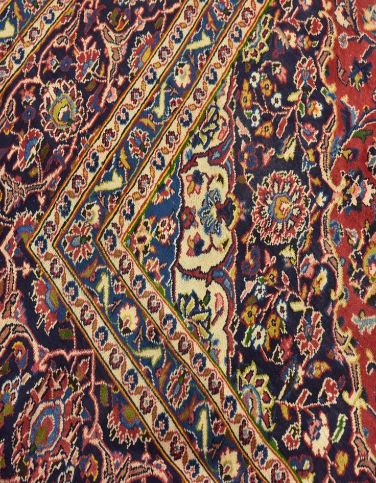Detail image of 9' 6 x 12' 6  Hand Knotted Mashad Persian Wool Rug