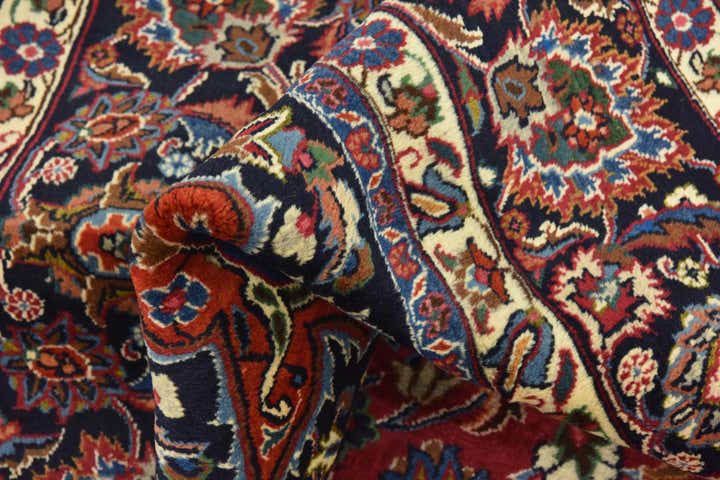 9' 8 x 12' 5 Hand Knotted Mashad Persian Wool Rug